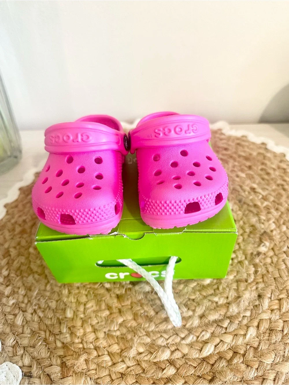 Crocs Classic Clog Toddler Girls Bright Hot Pink Shoes Size C6/7